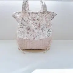 【一点限り】リバティ×ヌビ　巾着バッグ