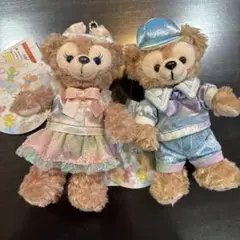 ダッフィー＆フレンズ　20周年　カラフルハピネス　ぬいぐるみバッジ　セット