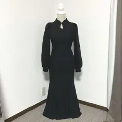 JUNOAH ワンピース　ロングワンピース　マーメイド　ブラック
