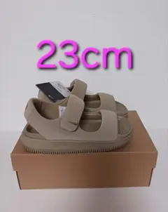 NIKE W CALM SANDAL ベージュ 23 カーキ カーム サンダル