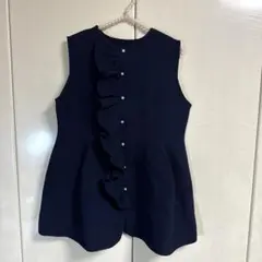 神戸レタス♡ペプラムフリルニットベスト