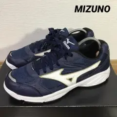 MIZUNO ミズノ ランニングシューズ スニーカー 靴 ネイビー 25㎝ 紺