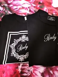 Rady ロゴ ロンT Tシャツ ブラック M 2枚セット