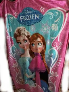 新品★ アナ雪　フランネルハーフケット　ブランケット　アナ&エルサ ディズニー