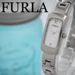 739 FURLA 時計　スクエア レディース シルバー ホワイト　シンプル