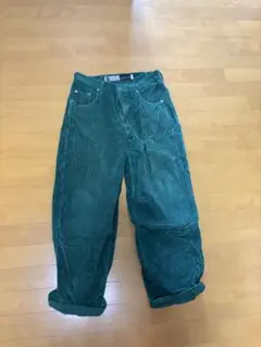 Levi's コーデュロイ ワイドパンツ グリーン