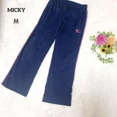 3545ミッキー【M】ジャージパンツ 星柄　ドロスト　トレーニングパンツ