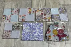 花柄コースター５枚セットと小物入れとがまぐち