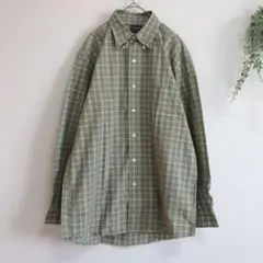 チャップス ラルフローレン 長袖チェック柄シャツ DB トップス シンプル 緑