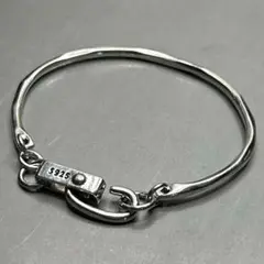 バングル　ブレスレット　シルバー925 ユニセックス　フック　シンプルデザイン