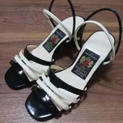 2322　ミハマ　サンダル　ブラック　22.5　極美品