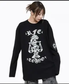 レフレム 編み上げロンT ブラック REFLEM/レフレム』セパレートクロップメッシュL/S Tee/ロング