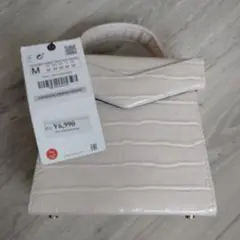 【ZARA】パイソン　ミニバッグ　ベージュ
