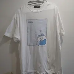 水面鏡 ハチワレ Tシャツ ホワイト XLサイズ