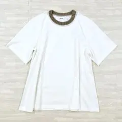 2023年モデル☆アディアム　半袖カットソー　ウエストリボン　XS　ホワイト 2025年最新】ADEAM レディース 半袖(Tシャツ) Tシャツ