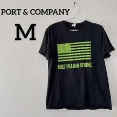 一点もの❣️ PORT & COMPANY 【M】ブラックTシャツ 半袖 夏服