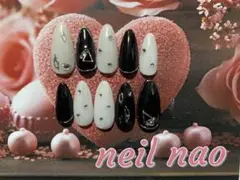 ニュアンスネイル モノクロ