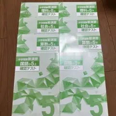 中学受験 新演習 確認テスト 5年生