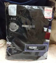 アンダーウェア半袖Ｔシャツ黒２枚組Ｍ男女兼用