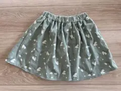 ユニコーン柄グリーンスカート　120cm