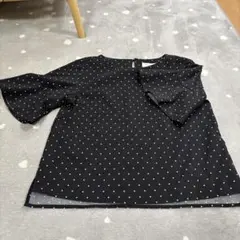 OPAQUE.CLIP ドット柄 半袖ブラウス38/M