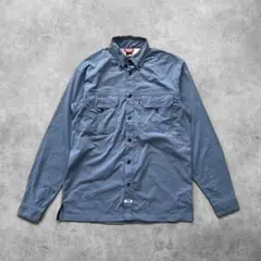 THE NORTH FACE フィッシングシャツ M ブルー メッシュ素材