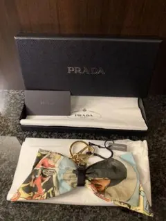 新品未使用品 PRADA キーリング リボン
