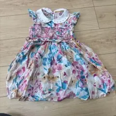 Nkid 花柄ノースリーブワンピース 100