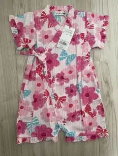 【新品】KP 浴衣 甚平 オール ベビー ロンパース 70cm 80cm