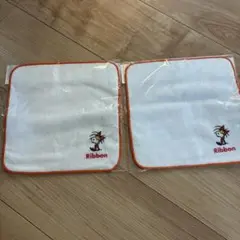 新品　二枚セット　タオルハンカチ　リボンちゃん