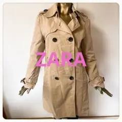 ☘T1517☘ZARA ロング トレンチコート L