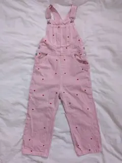 ZARA ザラ ピンクハート刺繍オーバーオール