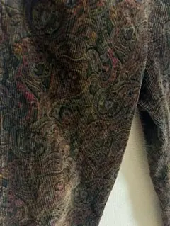 ペイズリー柄コーデュロイ 柄パンツ 古着