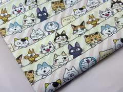 生地.シチンク.綿100%幅110cm×100cm.猫達33070