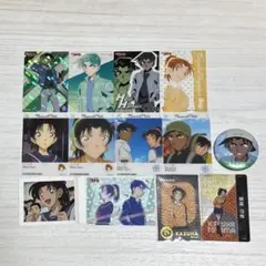 名探偵コナン　服部平次　遠山和葉　缶バッジ　Emoca クリアカードコレクション