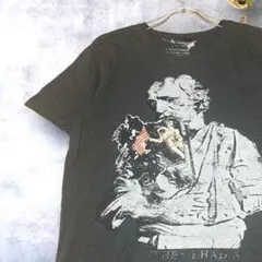 【一点物】海外古着 Tシャツ デザインプリント ダークグレー ビッグプリント