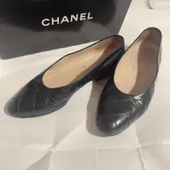 CHANEL シャネル パンプス ブラック 36 マトラッセレザー キルティング