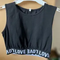 黒のLOVEロゴタンクトップ 160