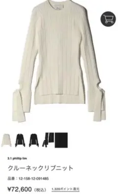 新品ホワイトニット3.1 PHILLIP LIM