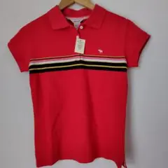 未使用　アバクロ　Abercrombie & Fitch　ポロシャツ　赤
