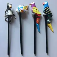シンガポールの動物鉛筆 4本