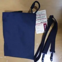 MUJI ミニサコッシュ 黒 タテ18×ヨコ13cm