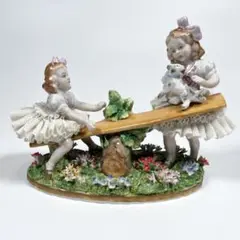希少品●Sitzendorferジッツェンドルファレースドールフィギュリン陶器製 希少品○Sitzendorferジッツェンドルファレースドールフィギュ