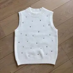 ダーリッチ　ノースリーブビジューニット