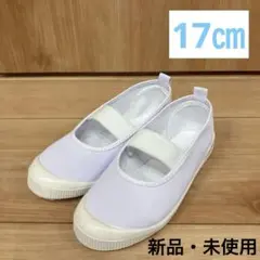 新品　未使用　キッズ　子ども　上履き　室内ばき　スクールシューズ　白　17㎝