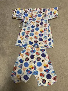 子供　カラフル柄 甚平 100cm 綿100%