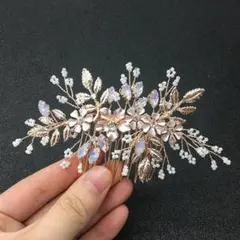 ゴールド ヘアアクセサリー ブライダル ヘッドドレス ウェディング