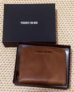 PERSON'S FOR MEN 二つ折り財布 ブラウン　レザー