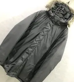 90s STUSSY ロゴ ダウンジャケットパーカー フーディー フードファーM