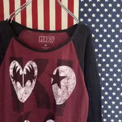 輸入古着 KISS 7分袖 Tシャツ M バンドTシャツ